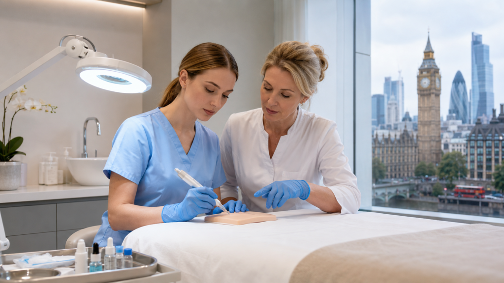 start aesthetics career London
